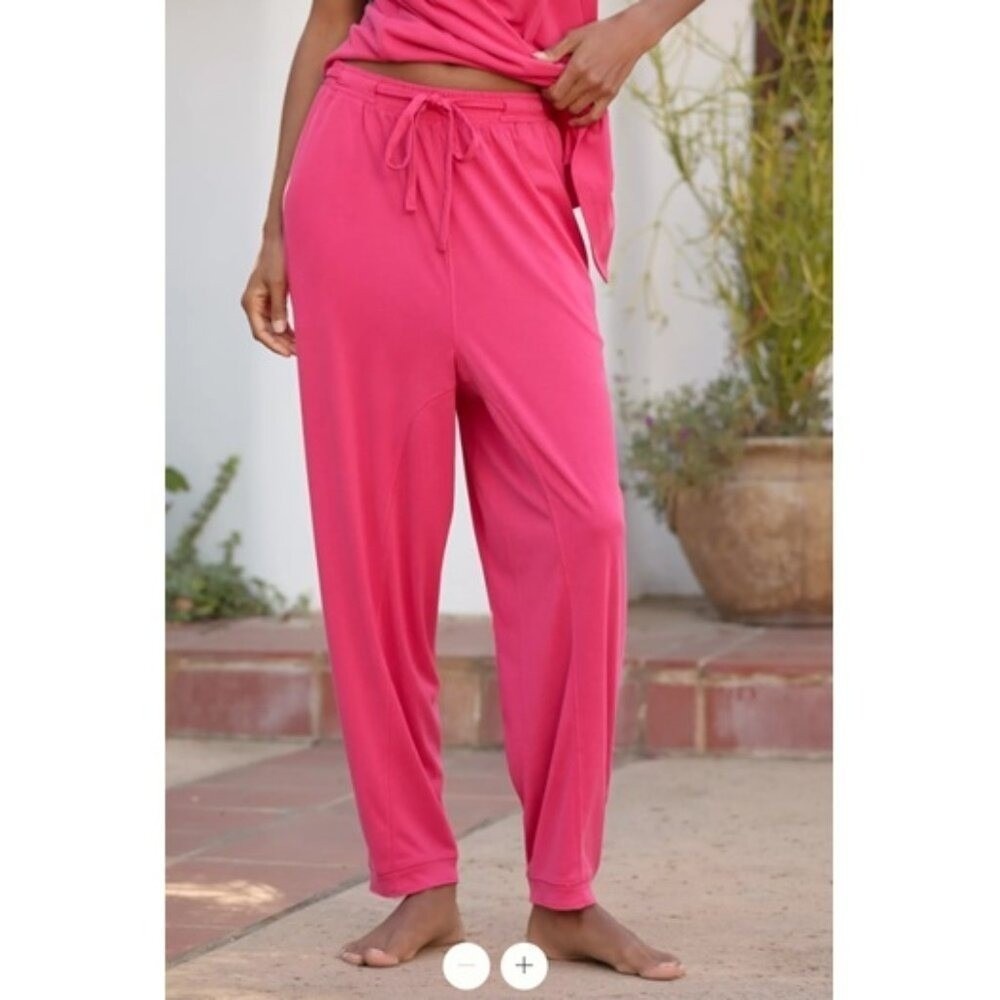 NWT Anthropologie Pink Two Piece Set Strapless Top & Matching Pants Women's XS - Picture 3 of 14